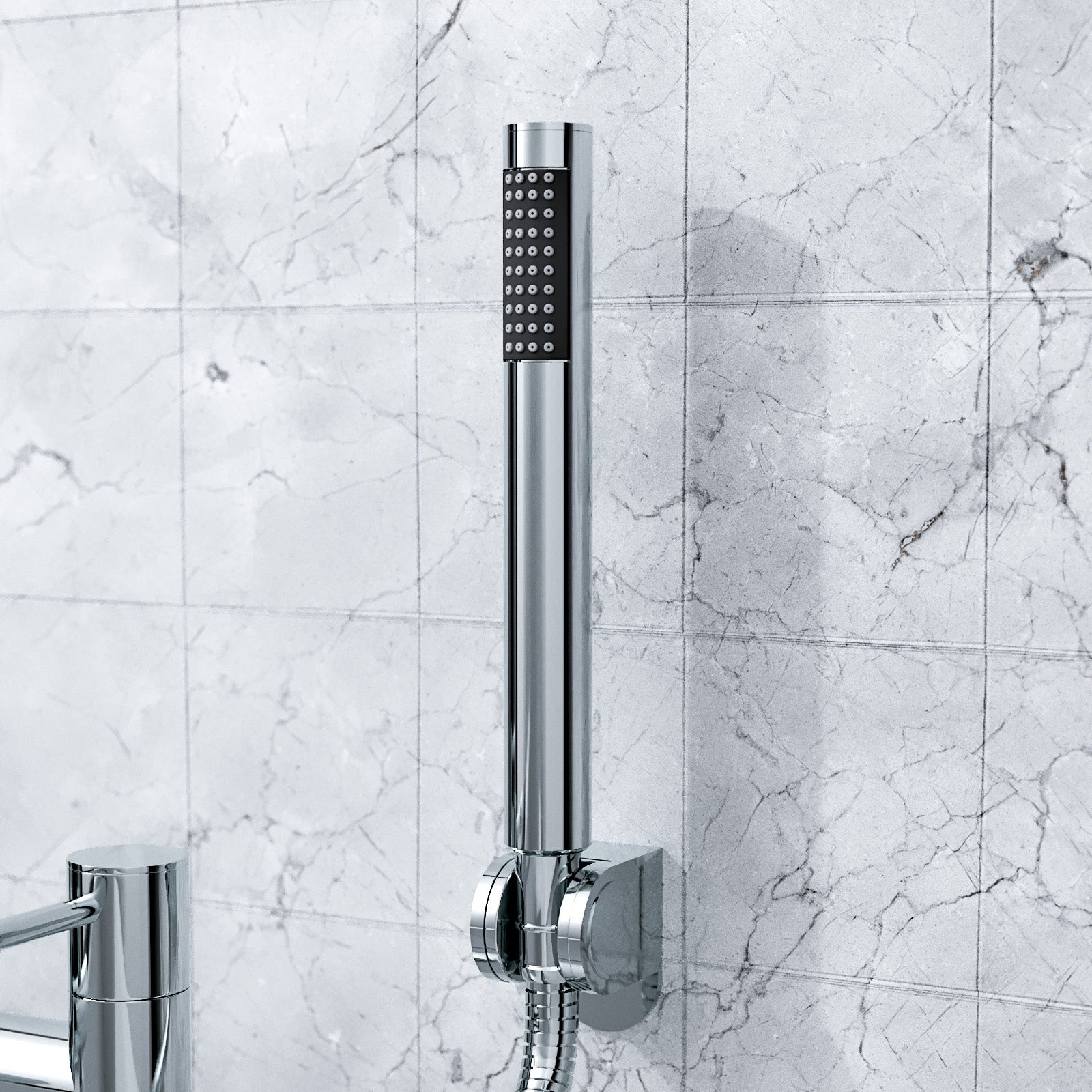 Winstead Round Exposed Multi Function Shower Set - Riser Rail Kit & Bath Shower Mixer Tap