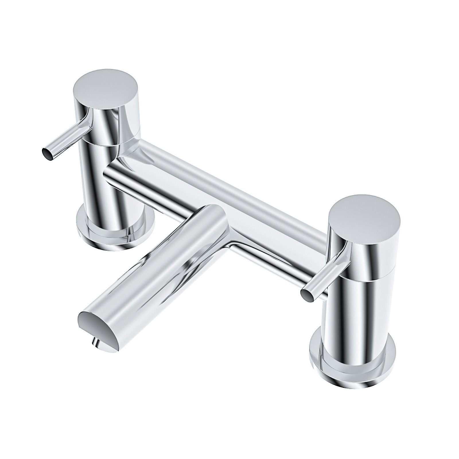 Marc Modern Set of Two Basin Taps & Deck Mounted Bath Filler Tap