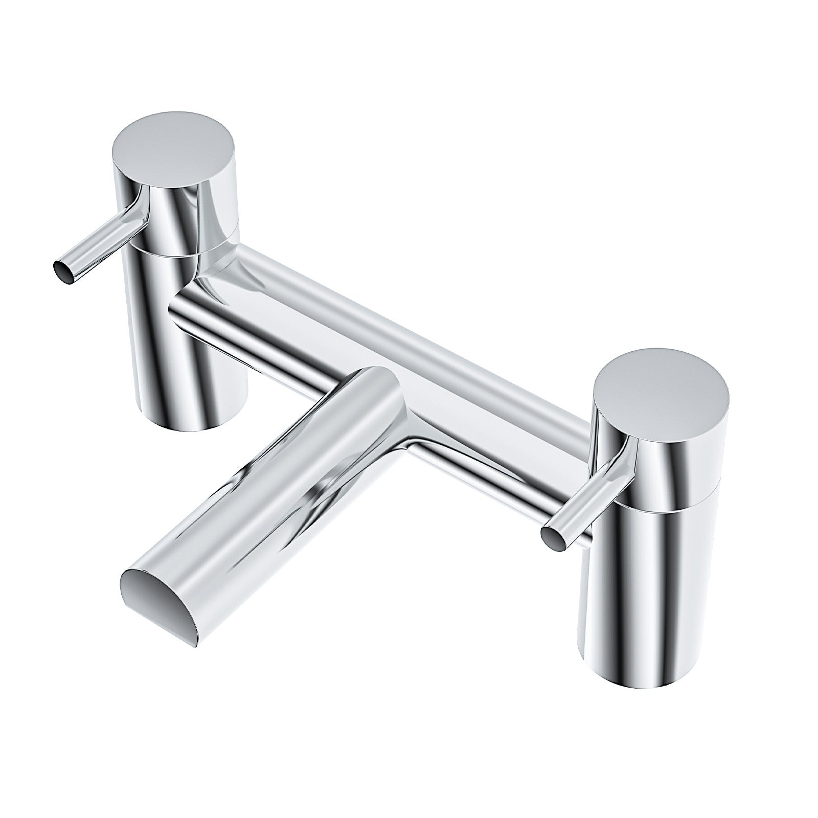 Marc Modern Set of Two Basin Taps & Deck Mounted Bath Filler Tap