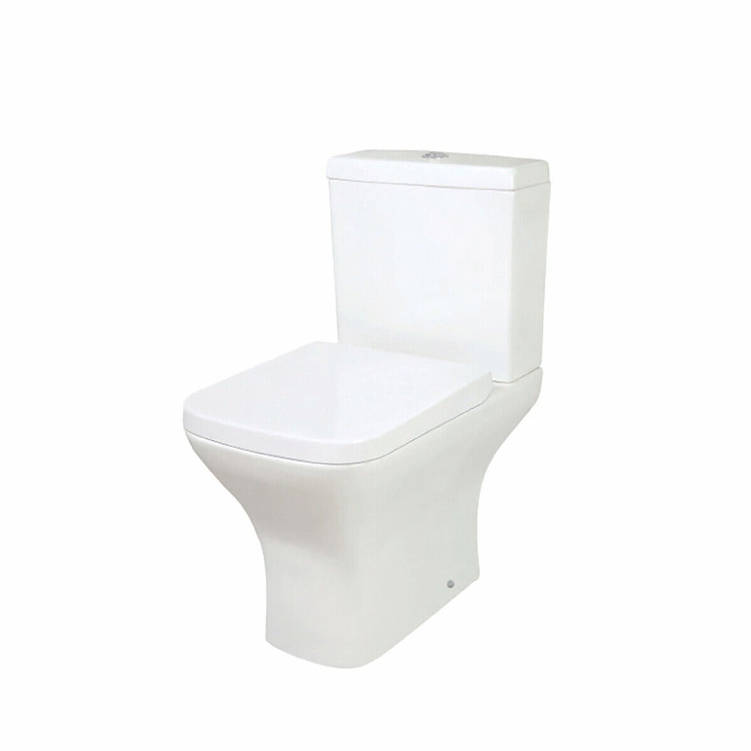 White Modern Open Back Pan Toilet WC Including Cistern & Seat