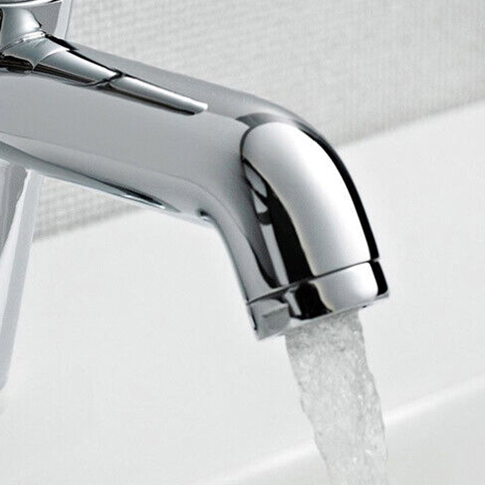 Tampa Non Concussive Push Down Self Closing Round Chrome Basin Mono Mixer Tap