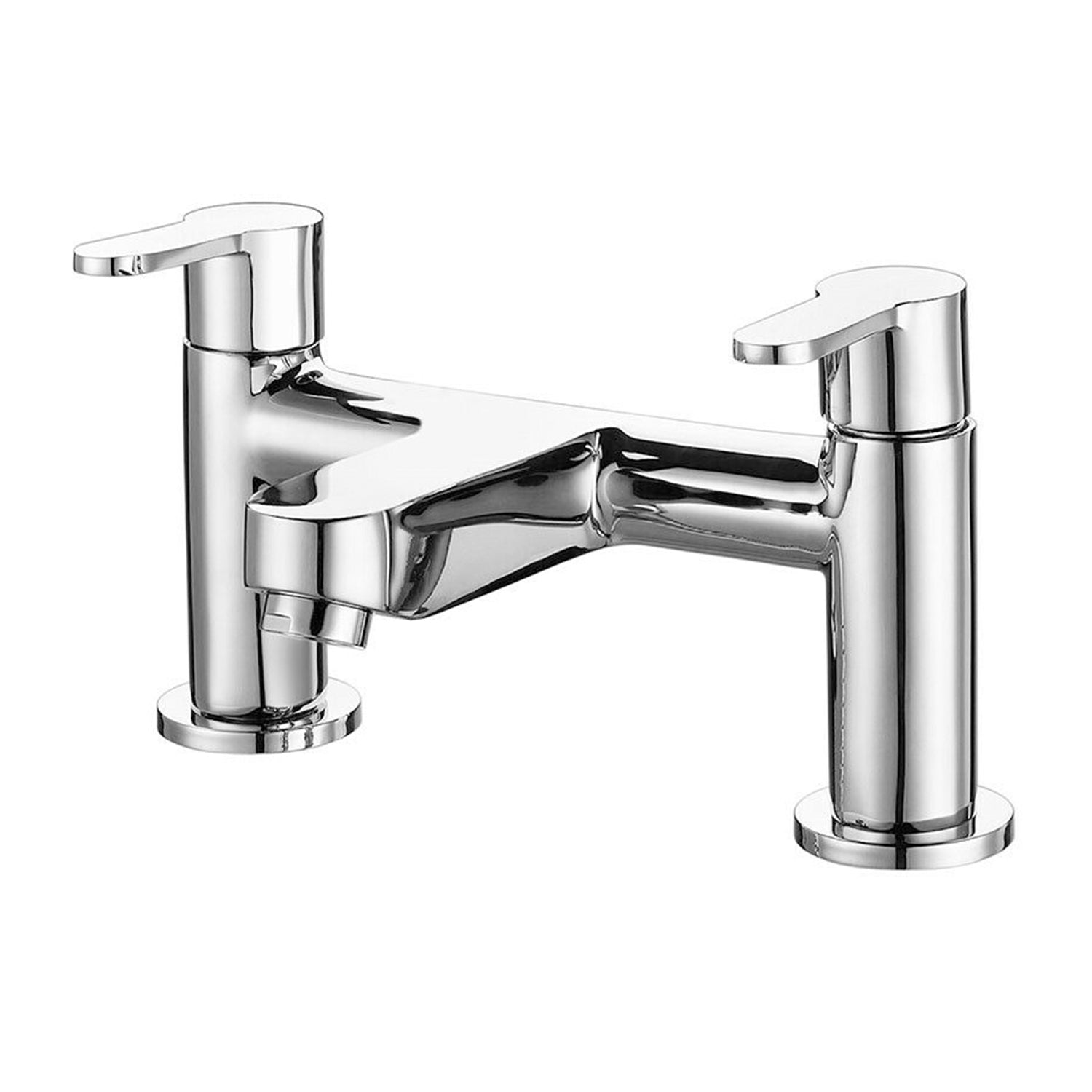 Noah Bathroom Filler 125 mm Tap Round Tap Brass Desk Mounted Chrome