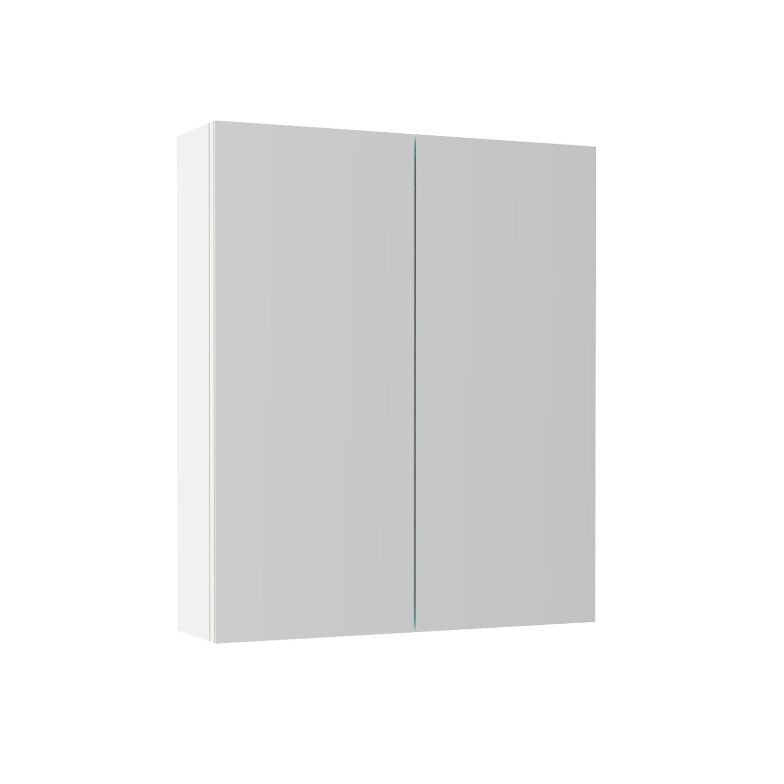 McCann 600 mm 2 Door Mirror Cabinet White Bathroom Wall Mounted Cupboard
