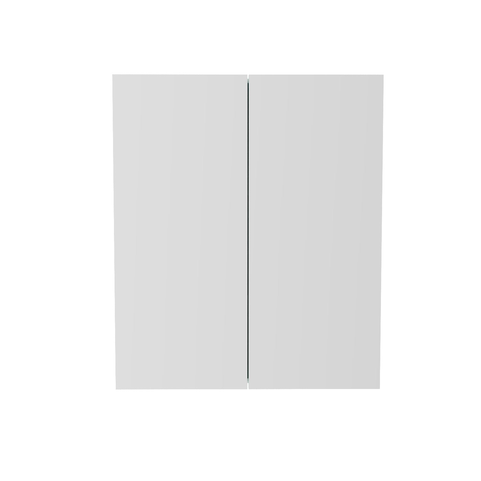 McCann 600 mm 2 Door Mirror Cabinet White Bathroom Wall Mounted Cupboard