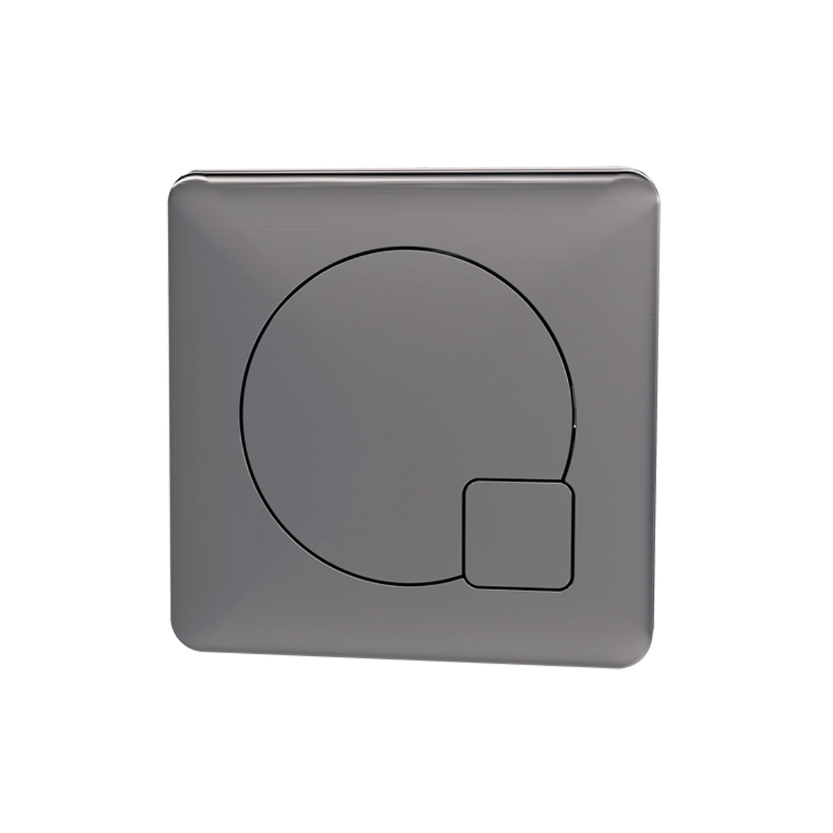Dual Flush Concealed Cistern, Front & Top Access With Brushed Metal Push Button