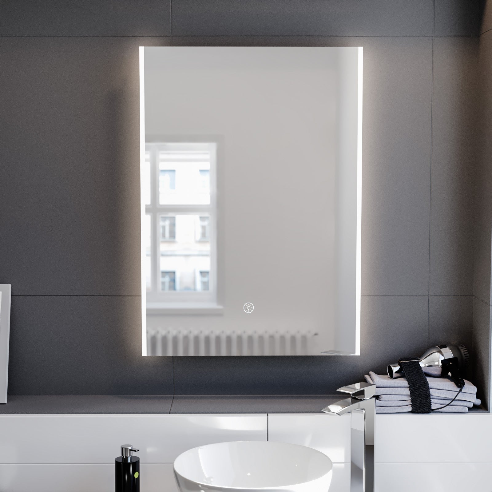 Riley Large Illuminated Back-lit Bathroom Mirror