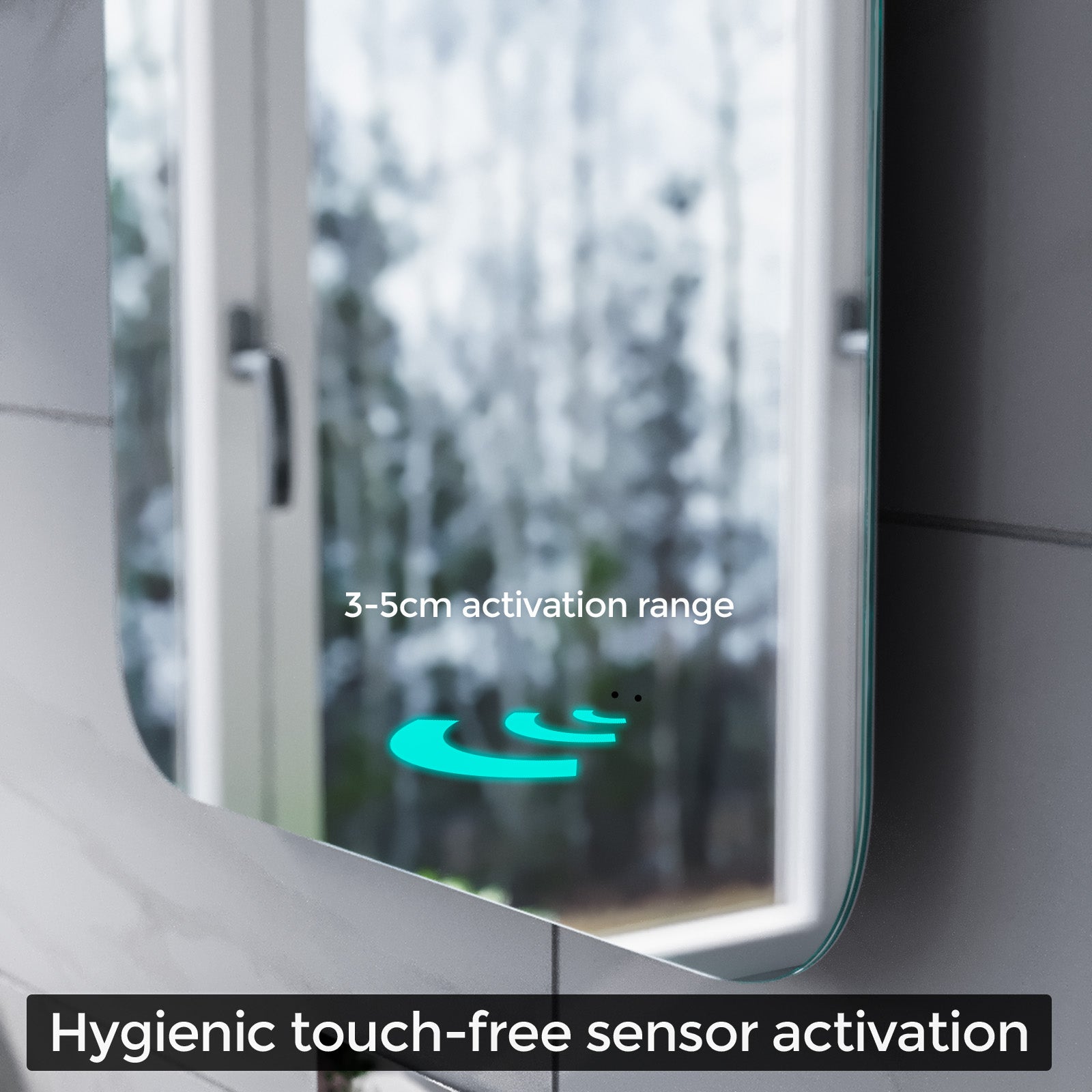 Motion Sensor Bathroom LED Mirror Shaver Socket Demister 500 x 700mm