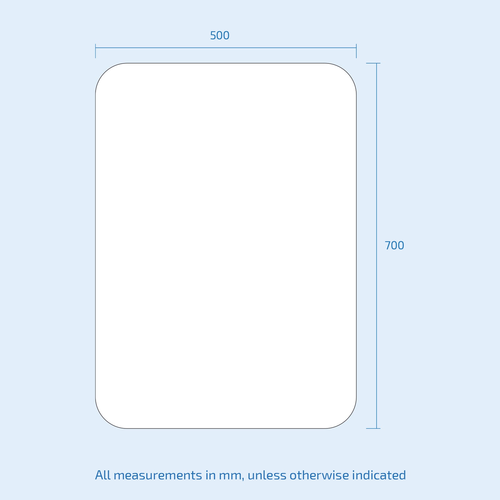 Ella 500x700mm Battery Powered LED Illuminated Mirror