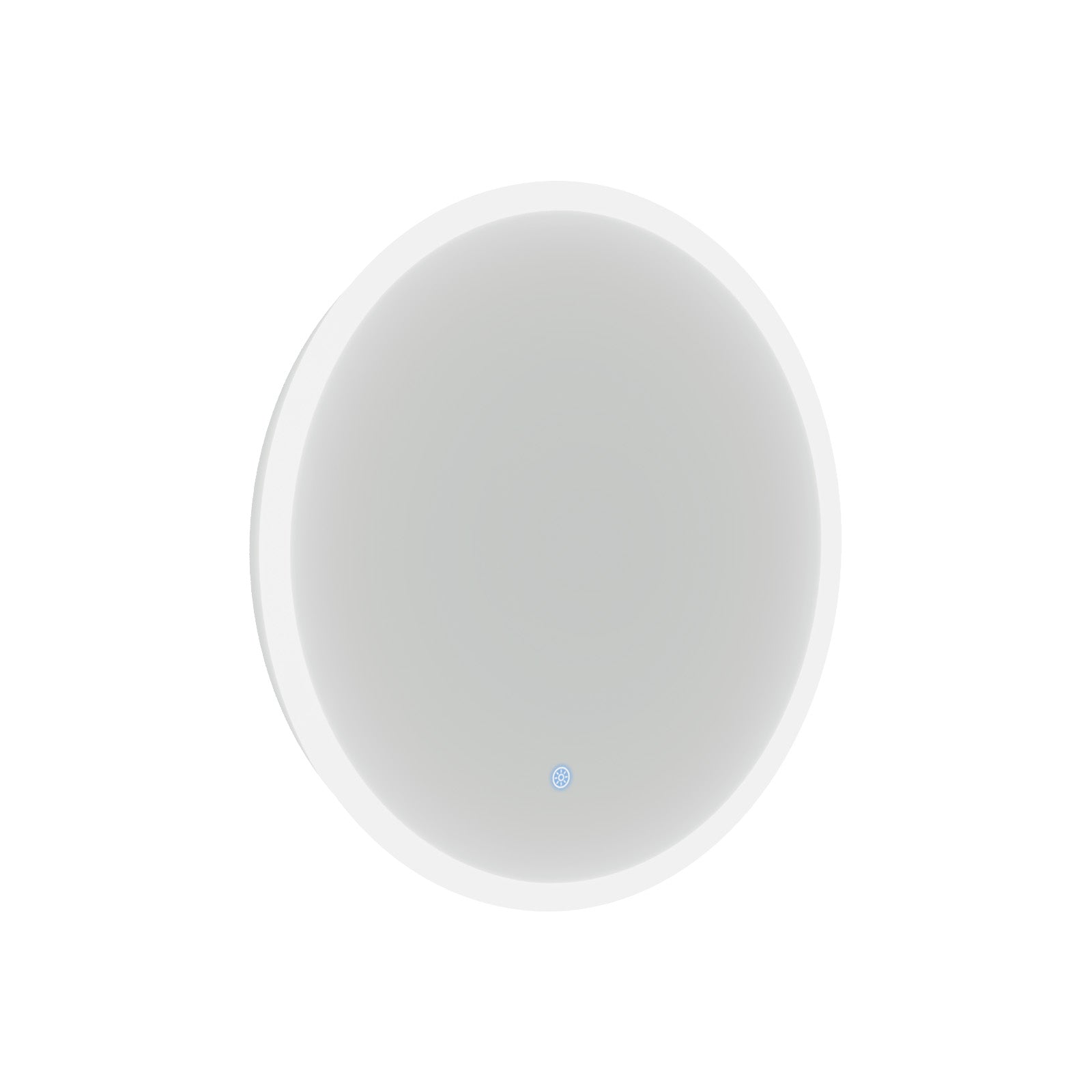 Nes Home Modern Round Bathroom LED Mirror with Battery Powered Touch 600mm