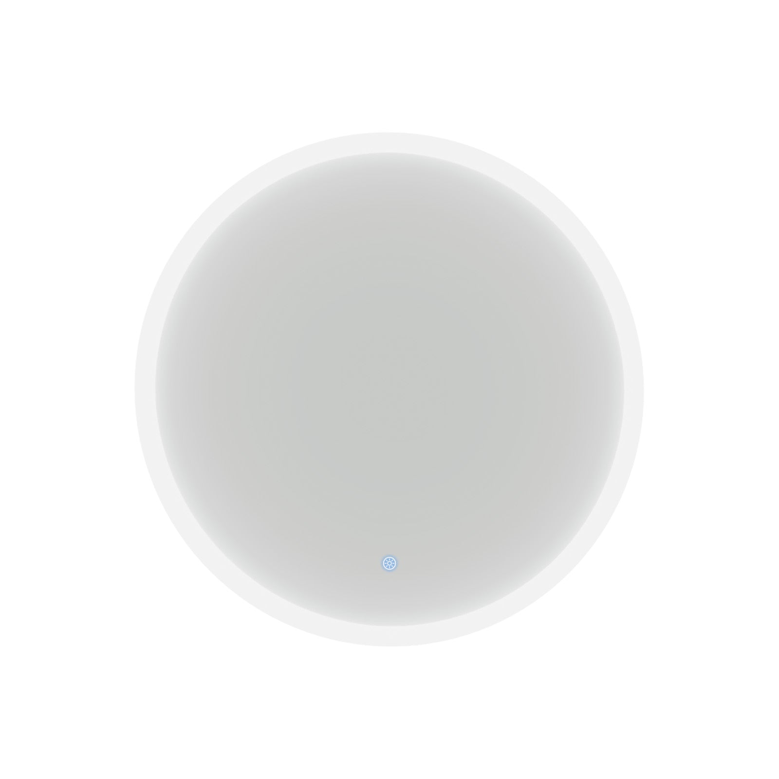 Nes Home Modern Round Bathroom LED Mirror with Battery Powered Touch 600mm