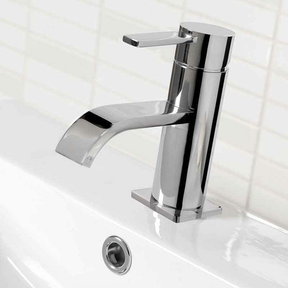 Urban Modern Design Waterfall Chrome Single Lever Mono Mixer Basin Tap