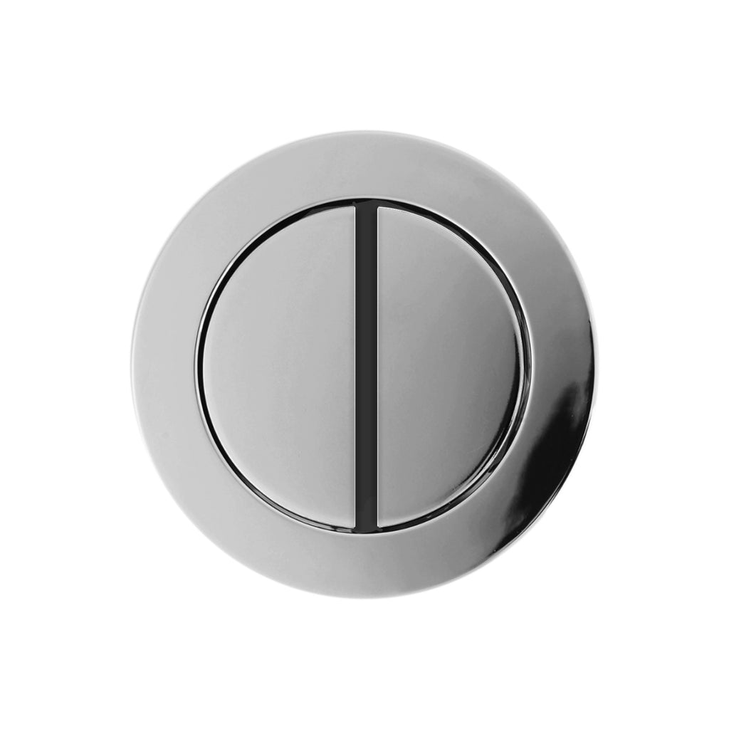 Button Pate Round Dual Flush Push Button Plate Chrome