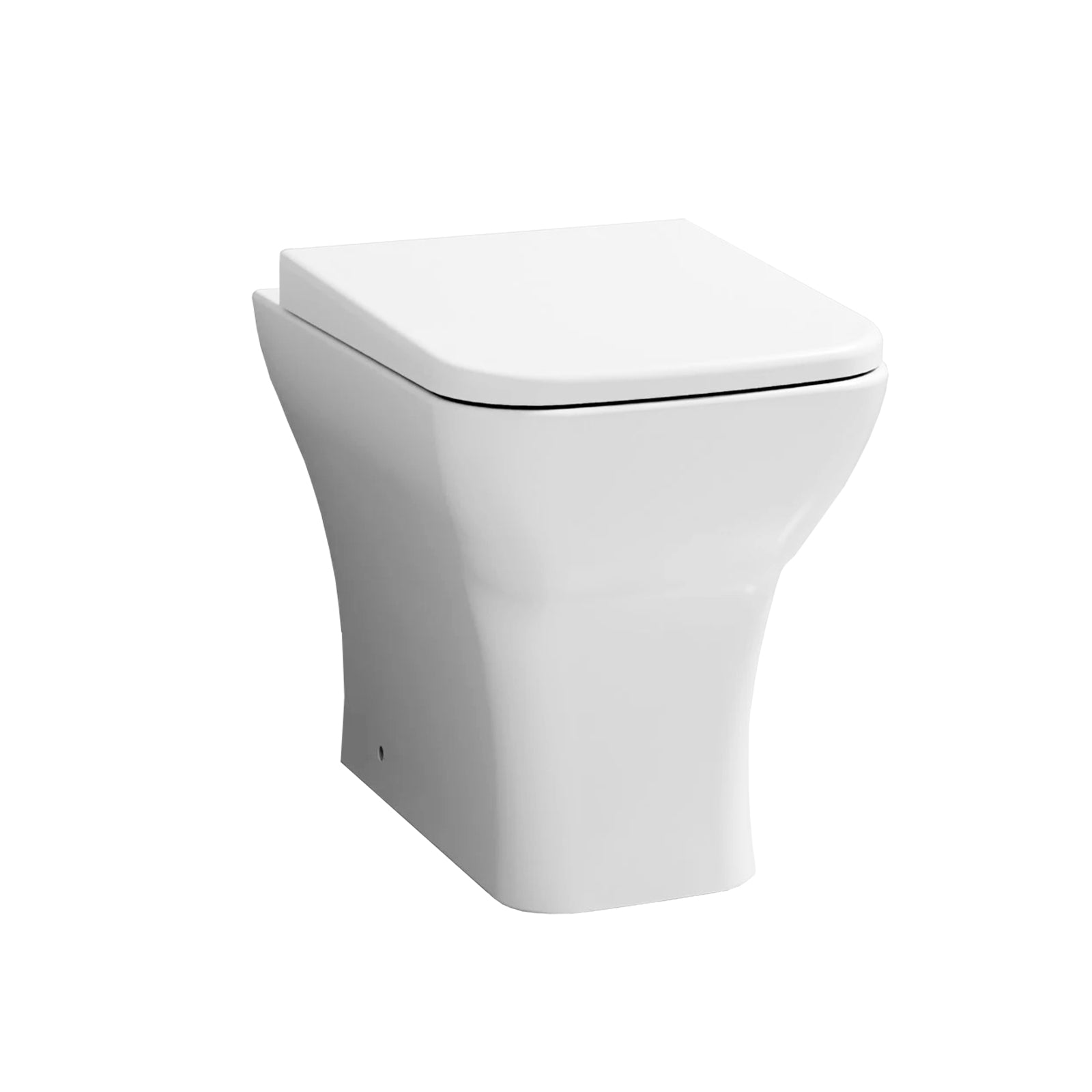 Square Back to Wall Rimless Toilet and Soft Close Seat White