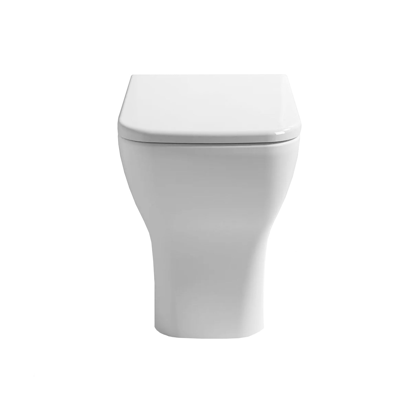 Square Back to Wall Rimless Toilet and Soft Close Seat White