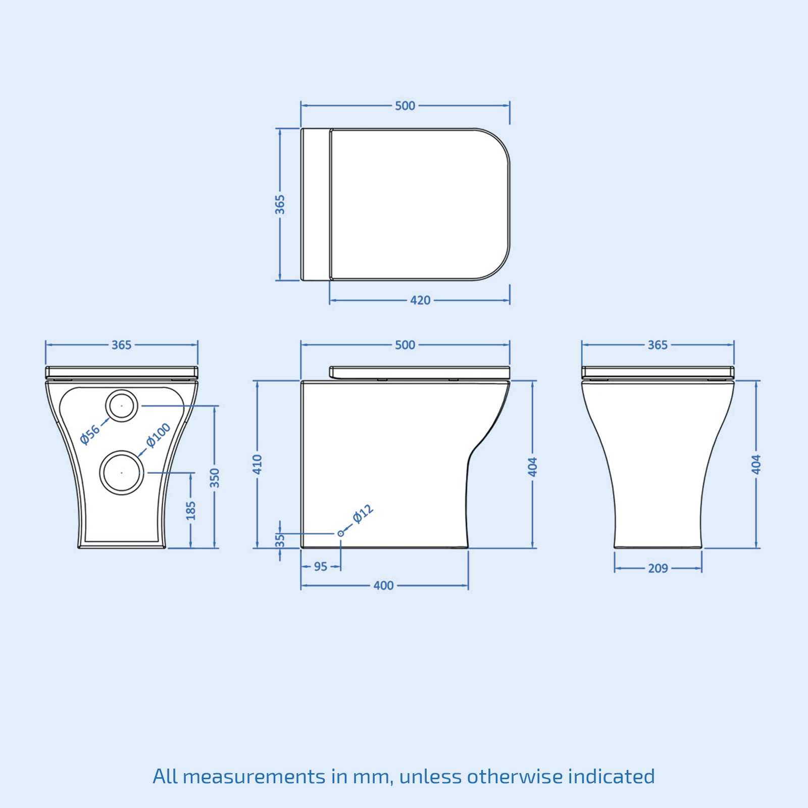 Dark Grey 1000mm Basin Vanity Unit WC BTW Rimless Toilet