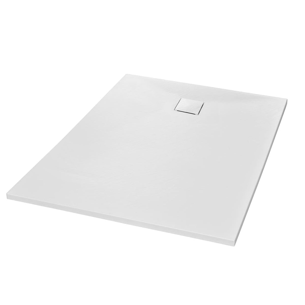 Matte White 1100 x 800mm Rectangular Polymarble Shower Tray
