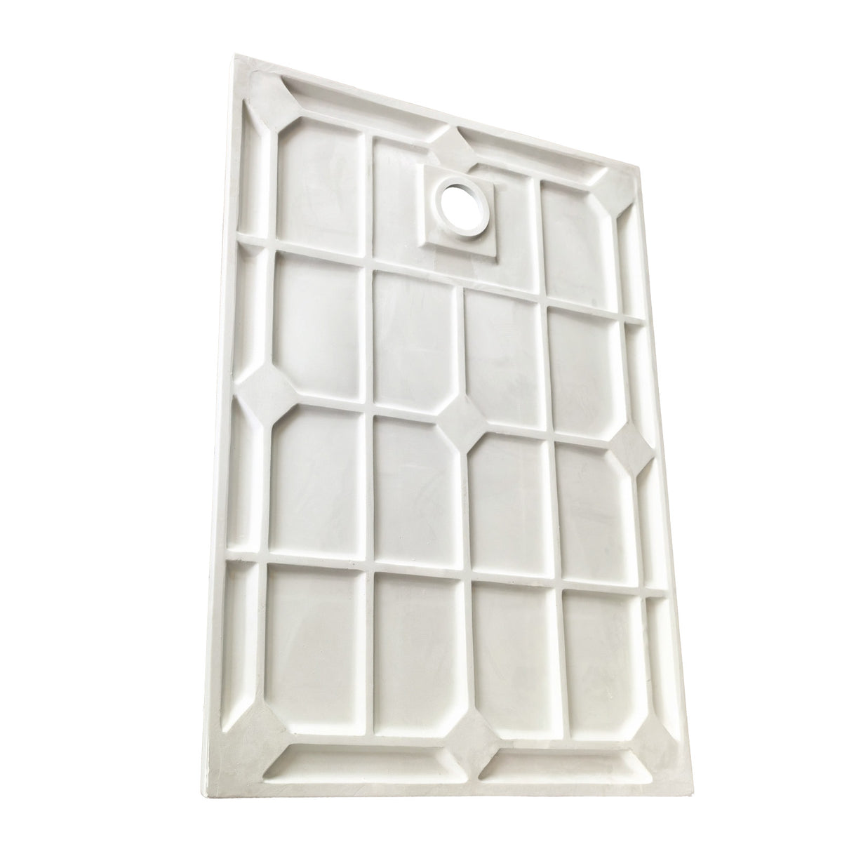 Matte White 1200 x 900mm Rectangular Polymarble Shower Tray With Waste
