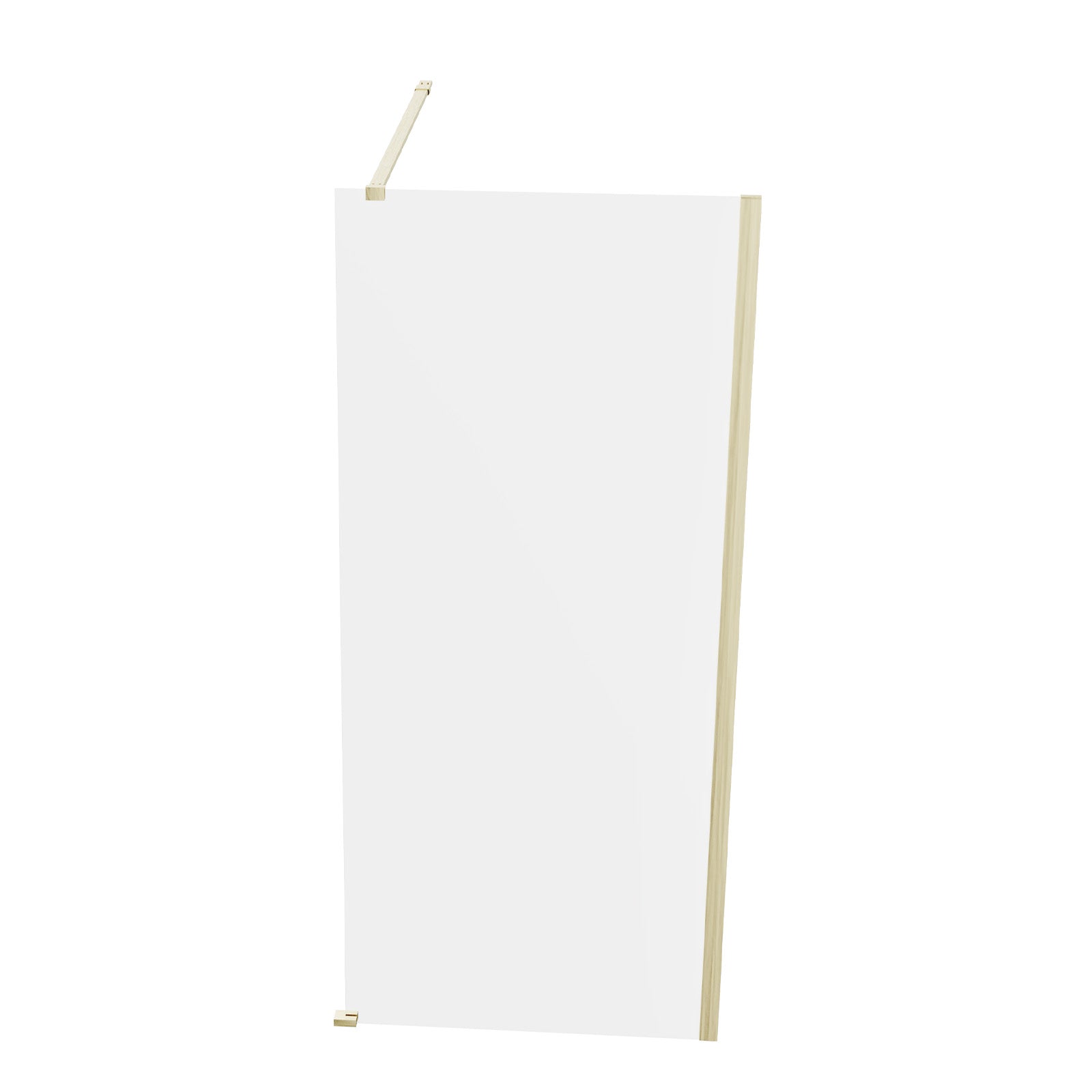 Brushed Brass 700mm Wet Room Screen & Support Bar