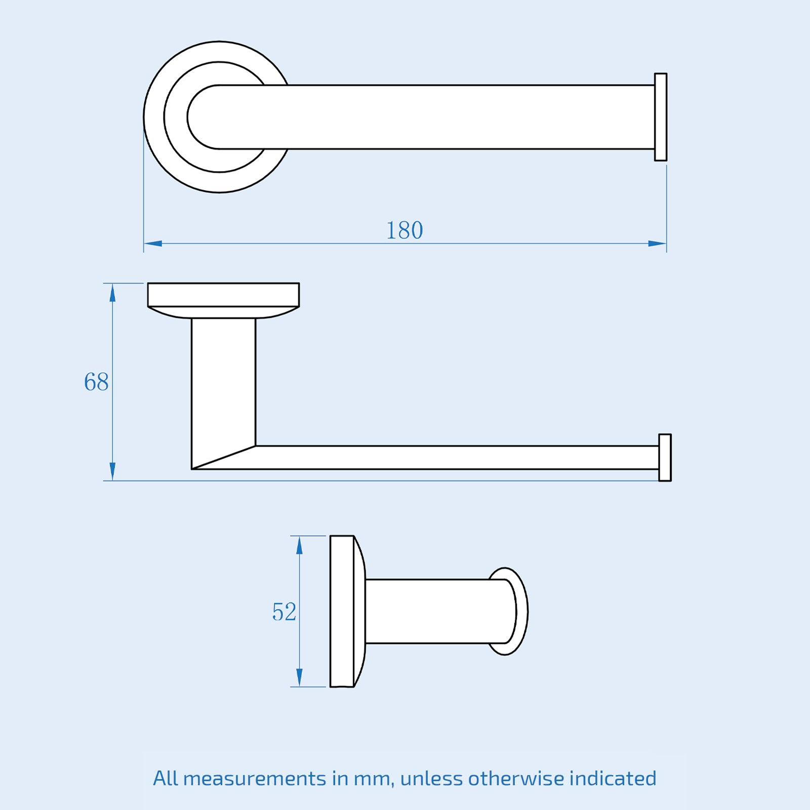 Brushed Brass Toilet Roll Holder