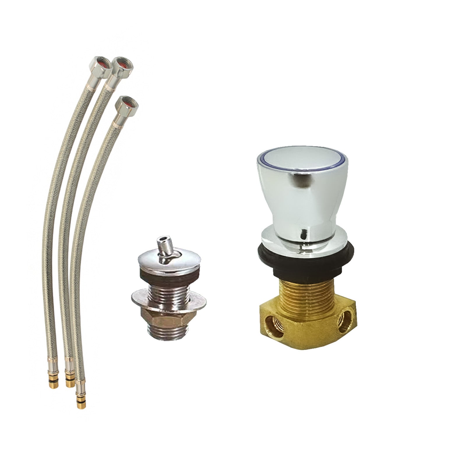 Chrome Brass Cold-Water Bidet Mixer Set with Bidet Spout Connection
