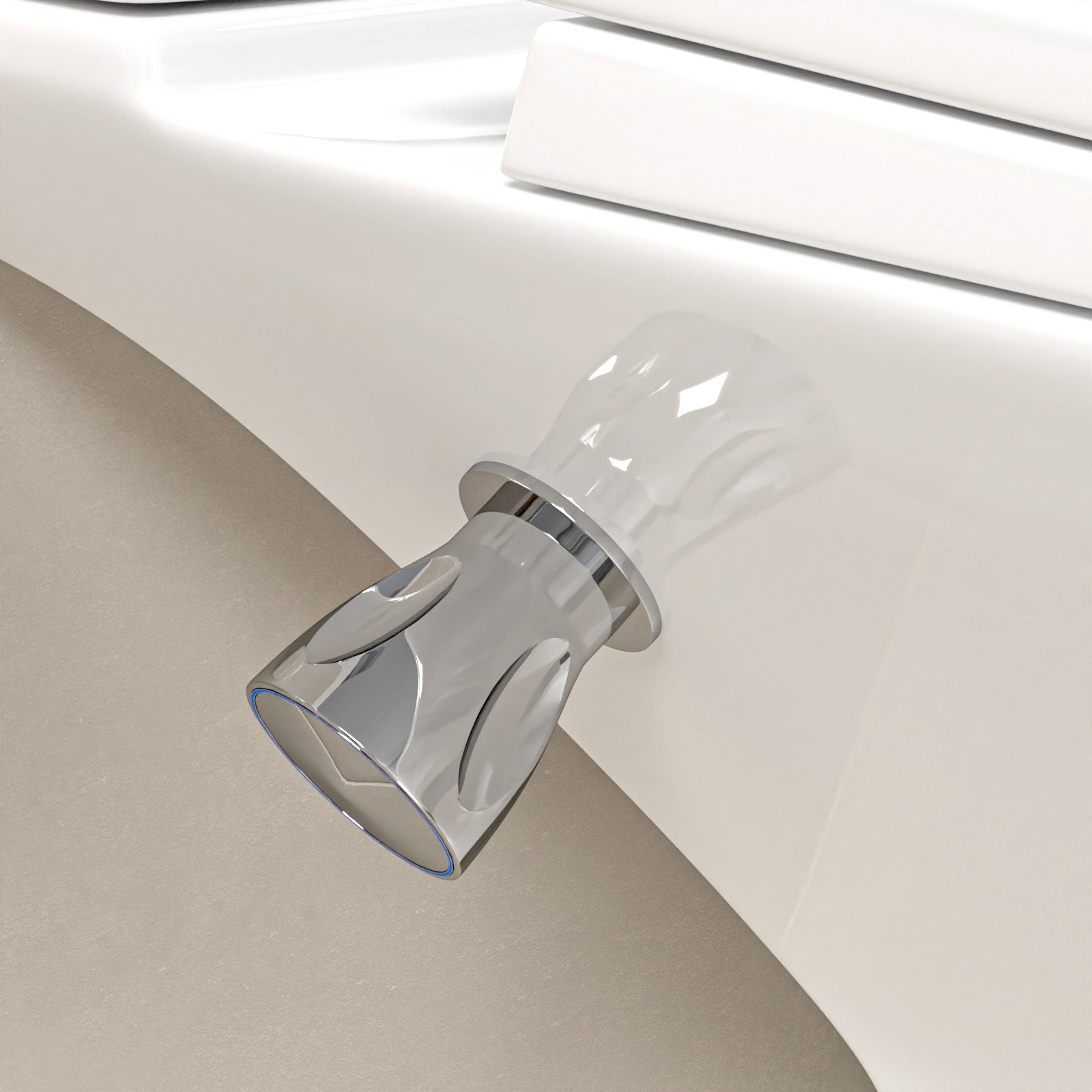 Chrome Brass Cold-Water Bidet Mixer Set with Bidet Spout Connection