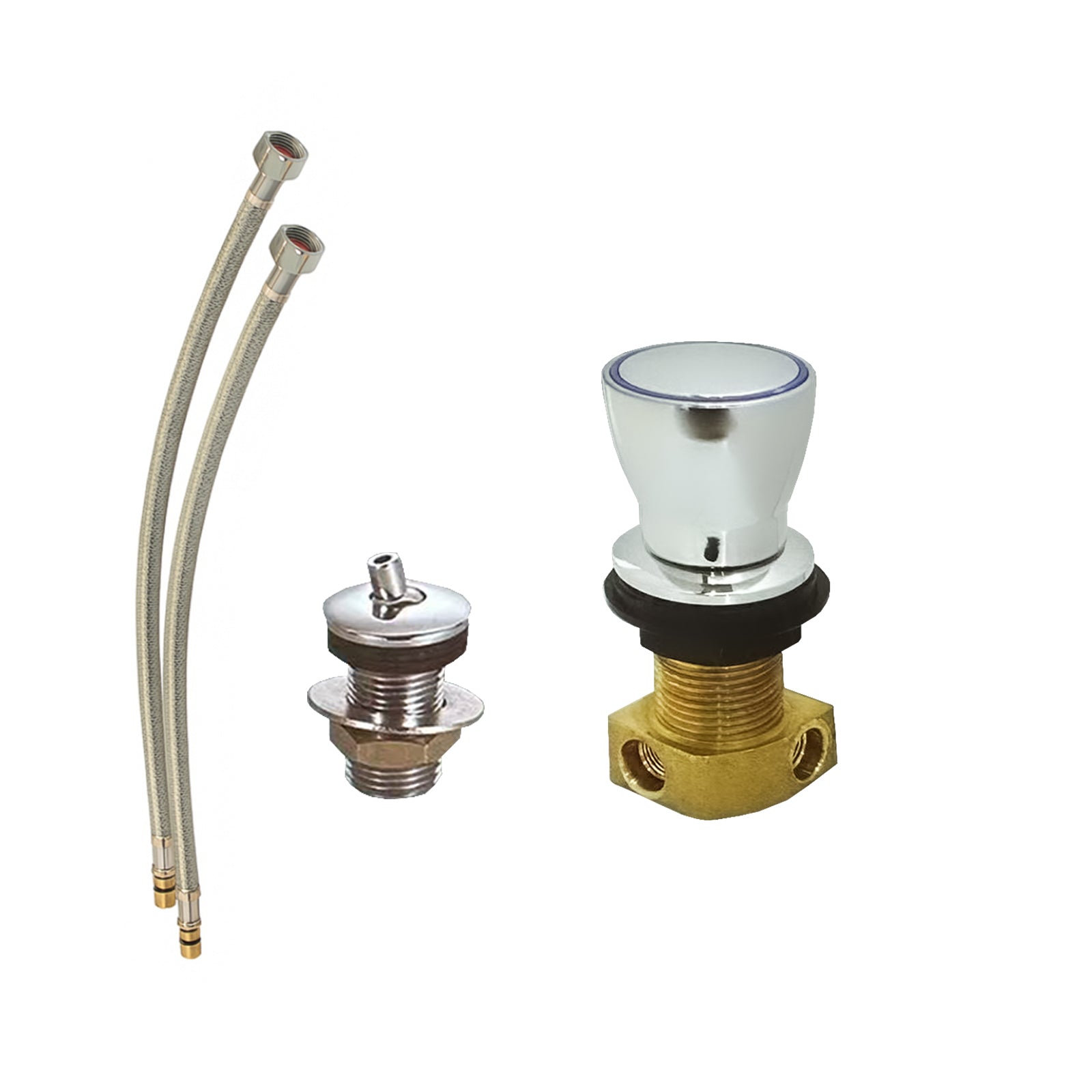 Chrome Brass Cold-Water Bidet Mixer Set with Bidet Spout Connection
