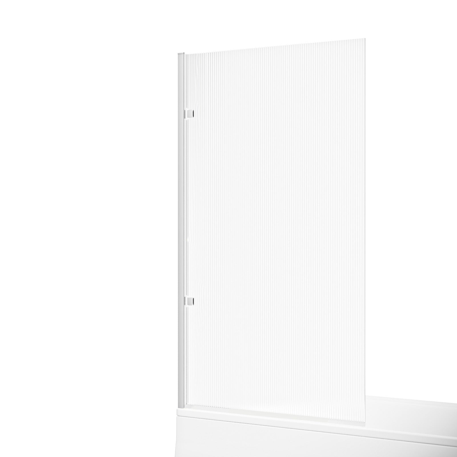 800mm Fluted Bath Screen, Easy Clean Chrome Aluminum and Parts
