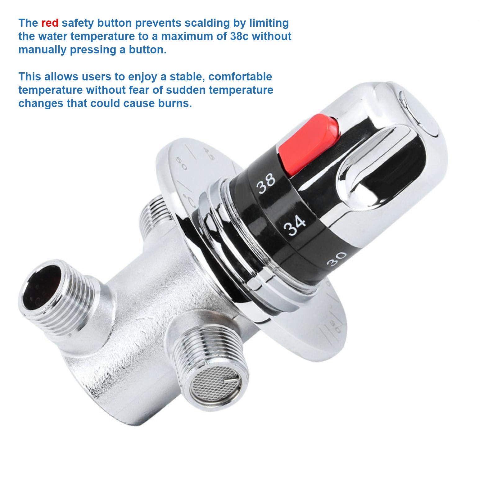 Concealed Thermostatic Hot/Cold Water Mixer Valve Brass