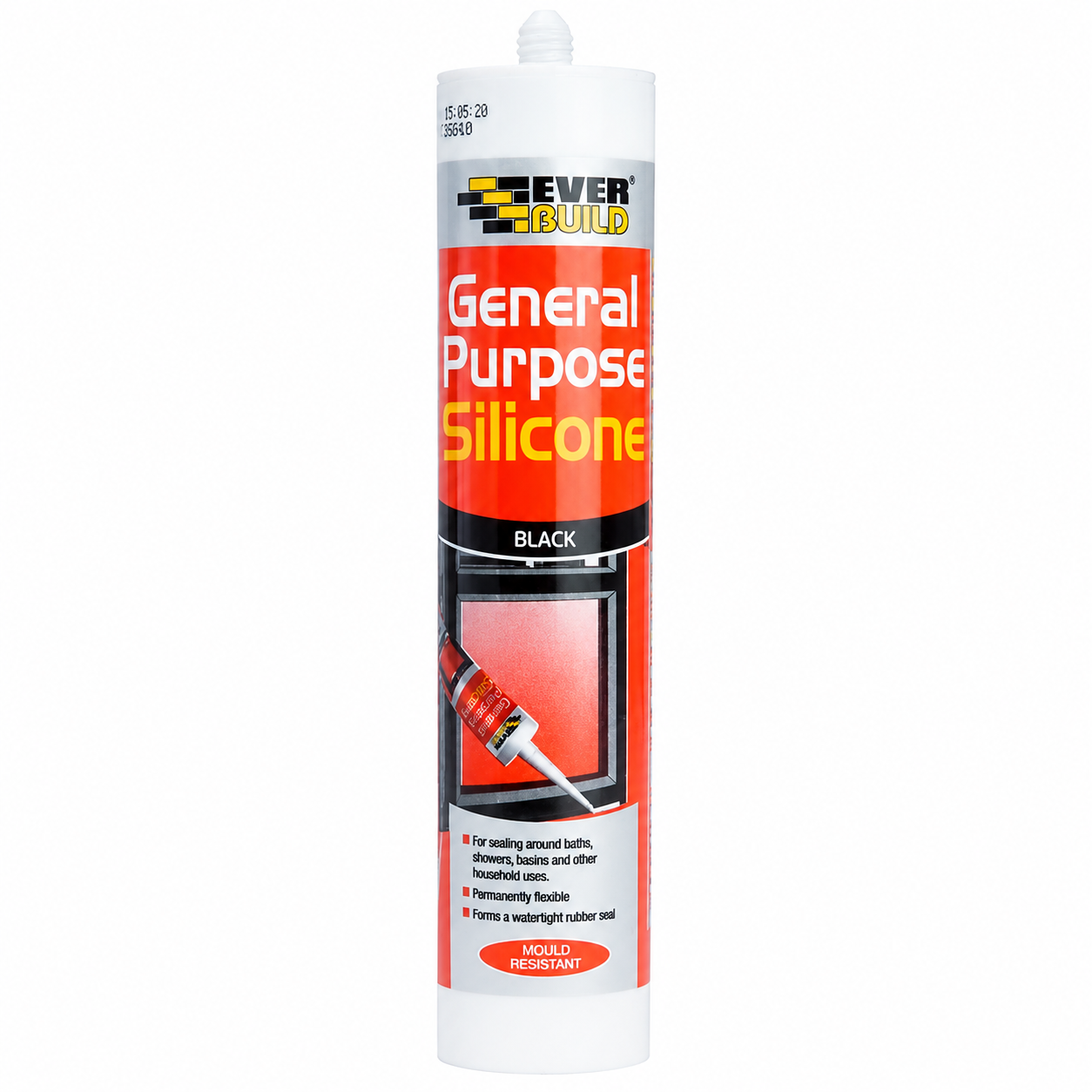 Everbuild Black General Purpose Silicone Sealant 280ml