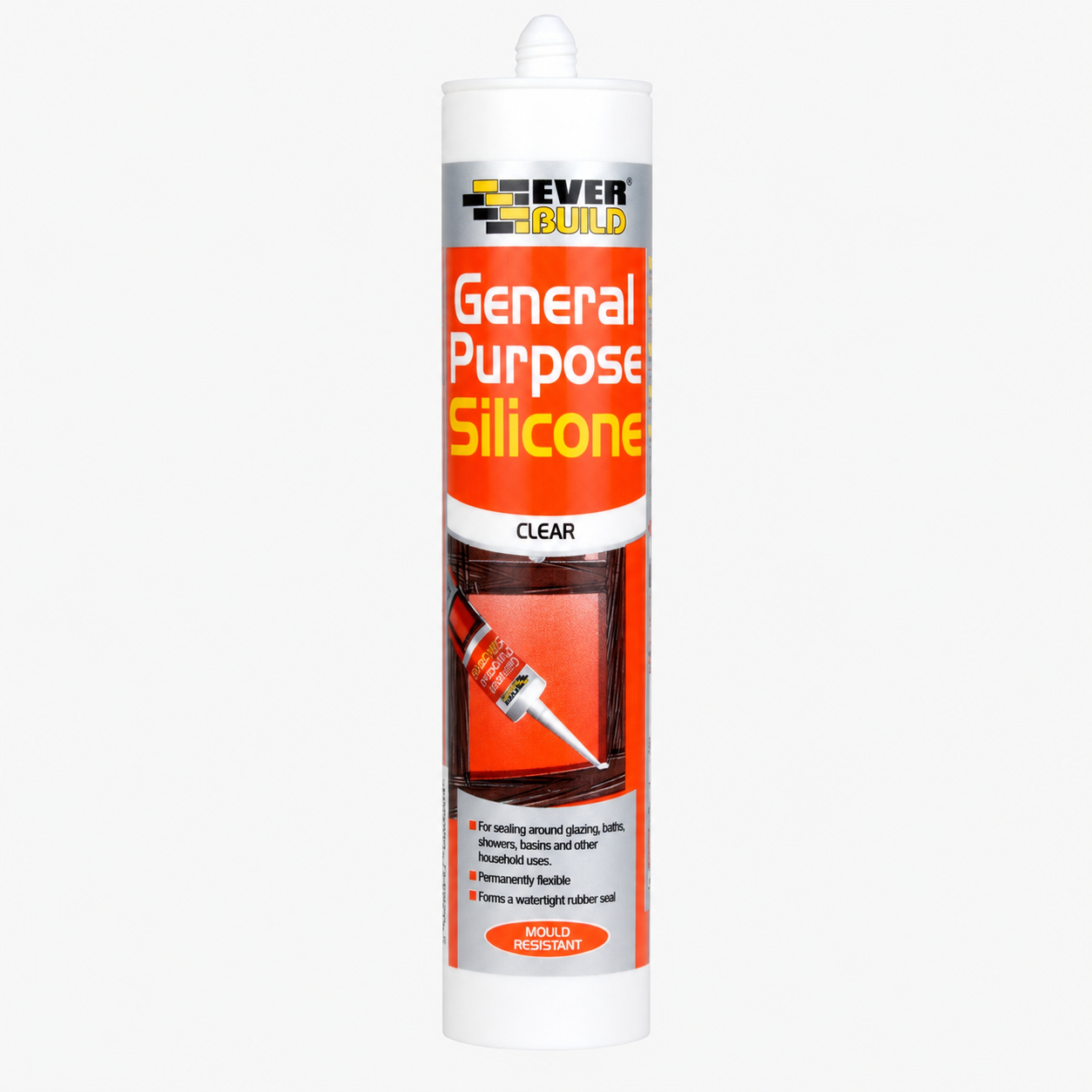 Everbuild Clear General Purpose Silicone Sealant 280ml