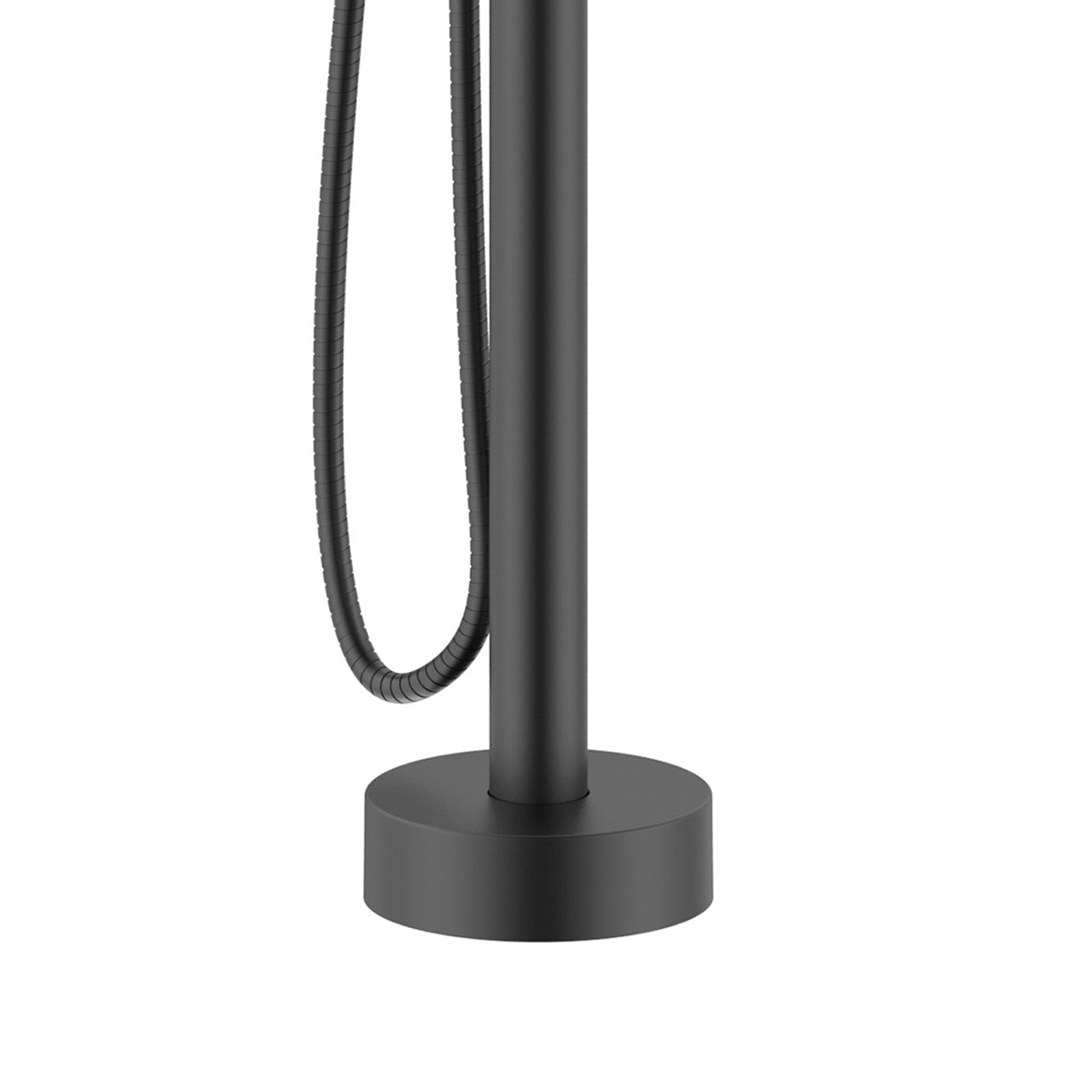 Modern Matte Black Freestanding Bath Shower Mixer Tap with Handheld Kit
