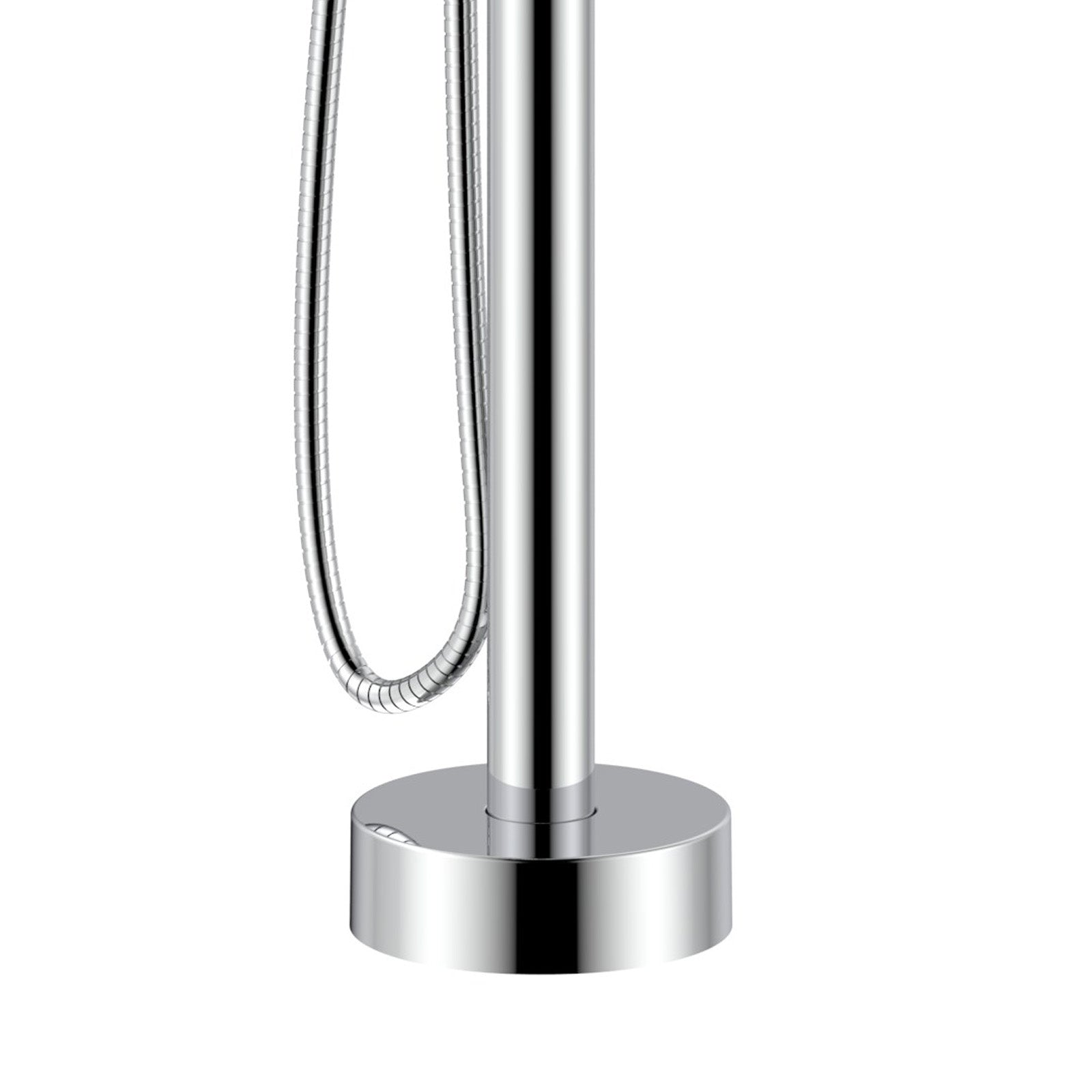 Modern Chrome Freestanding Bath Shower Mixer Tap with Handheld Kit