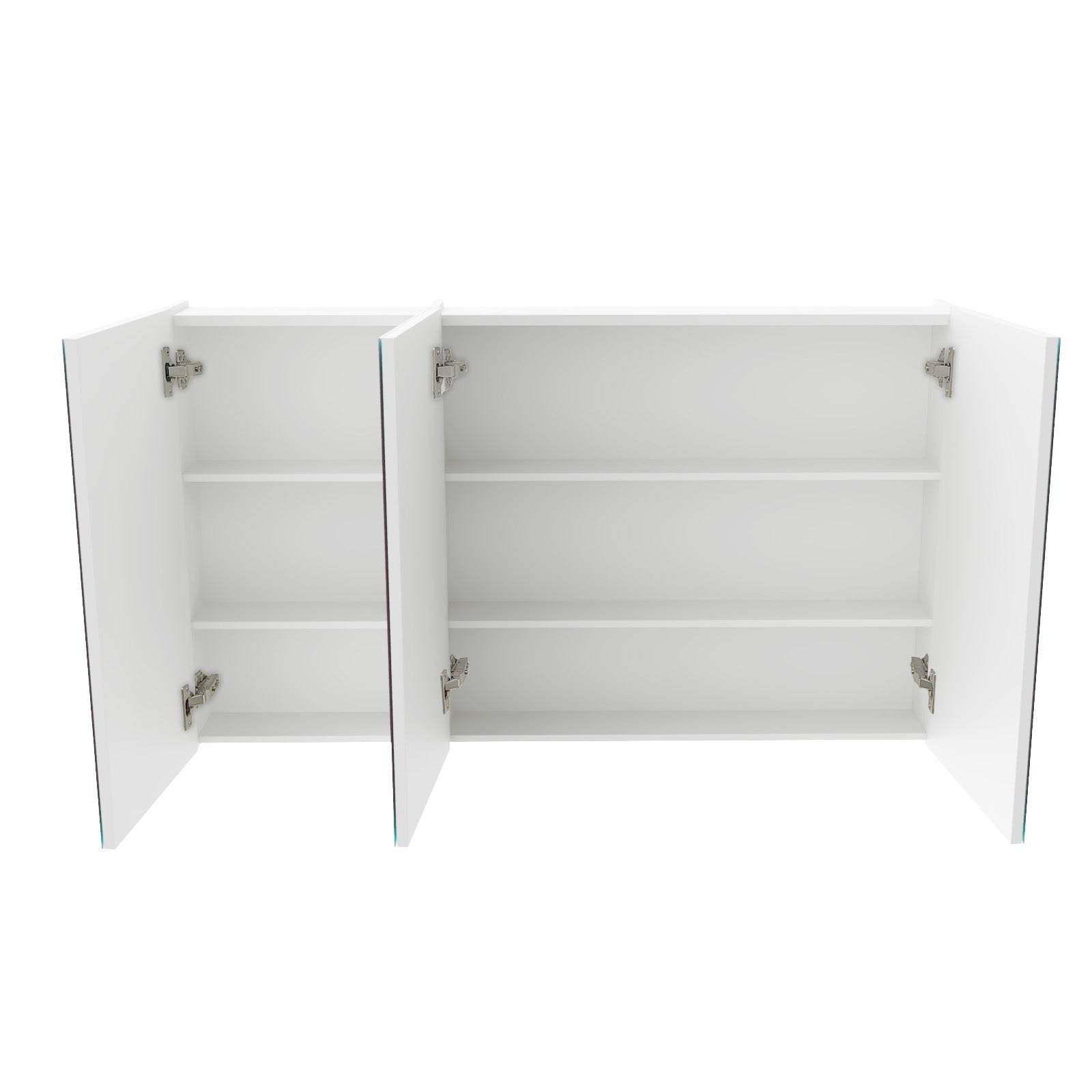 Gloss White 1200mm Bathroom Mirror Cabinet With Shelf Storage