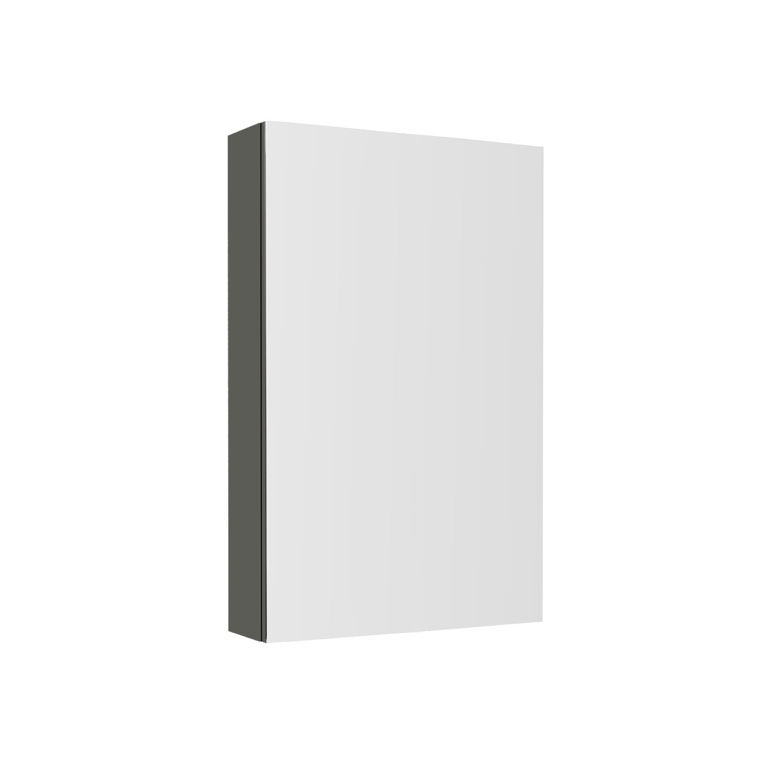 Dark Grey 400mm Bathroom Mirror Cabinet With Shelf Storage