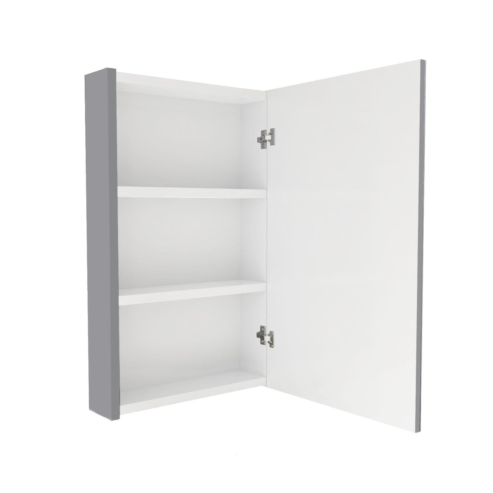 Matte Grey 400mm Bathroom Mirror Cabinet With Shelf Storage