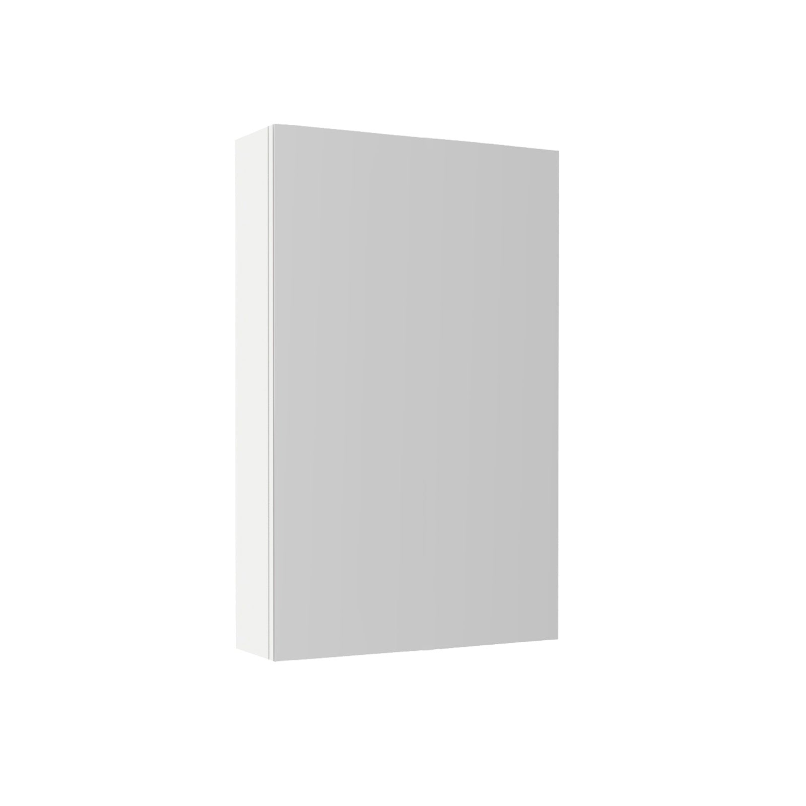 Gloss White 400mm Bathroom Mirror Cabinet With Shelf Storage