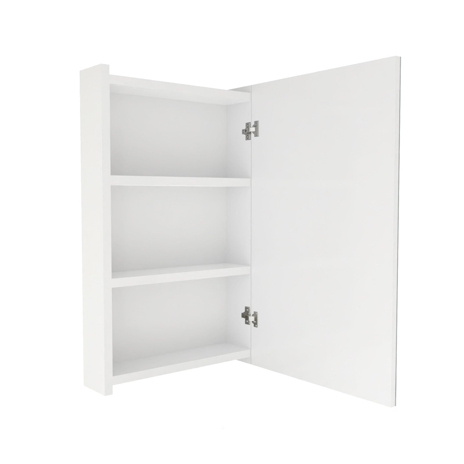 Gloss White 400mm Bathroom Mirror Cabinet With Shelf Storage