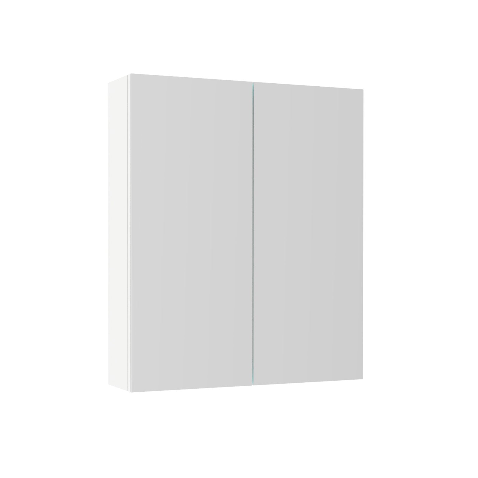 Gloss White 600mm Bathroom Mirror Cabinet With Shelf Storage