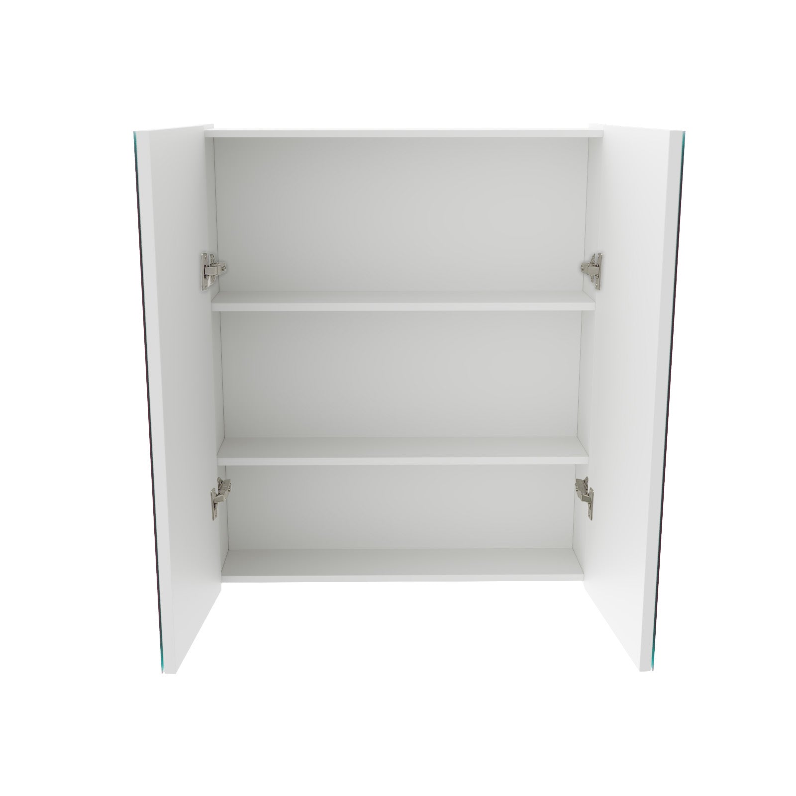 Gloss White 600mm Bathroom Mirror Cabinet With Shelf Storage