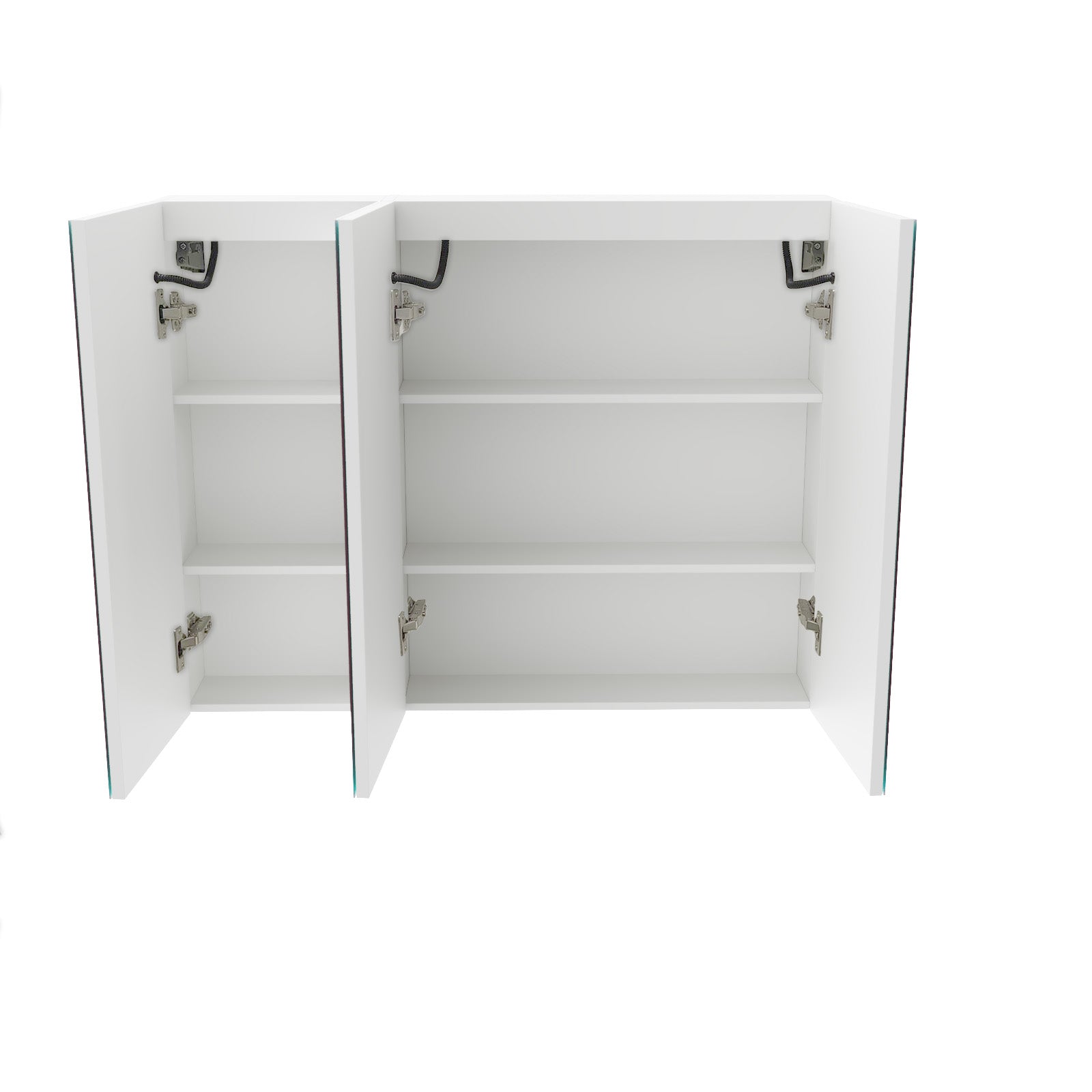 900mm LED 2 Doors White Bathroom Mirror Cabinet Battery Powered