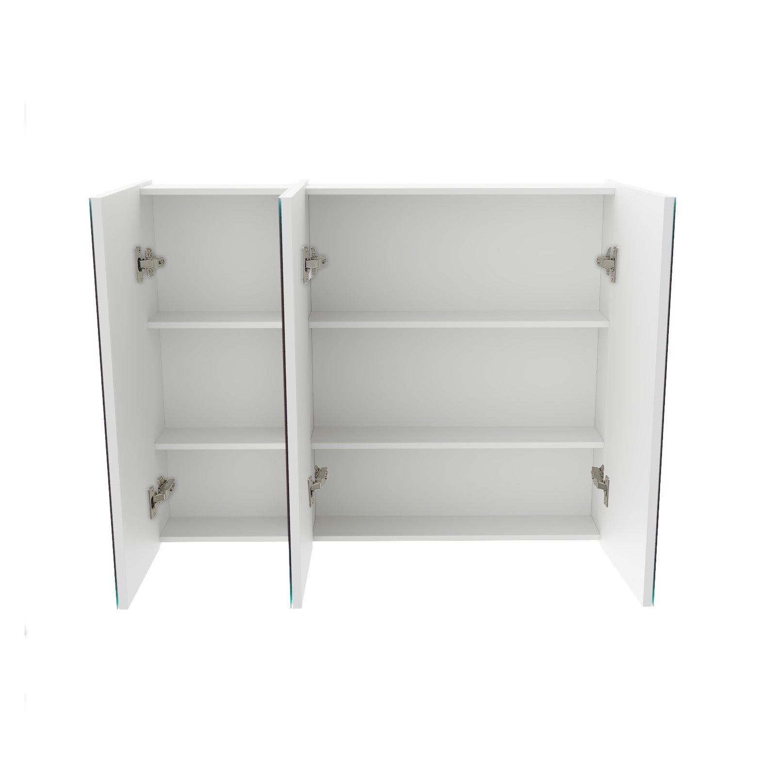 Gloss White 900mm Bathroom Mirror Cabinet With Shelf Storage