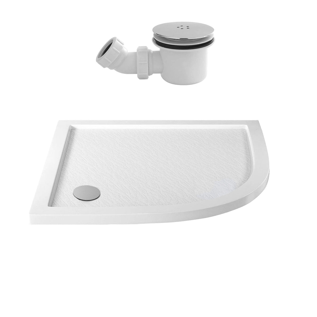 Gloss White 800 x 800 mm Quadrant SMC Shower Tray With Waste