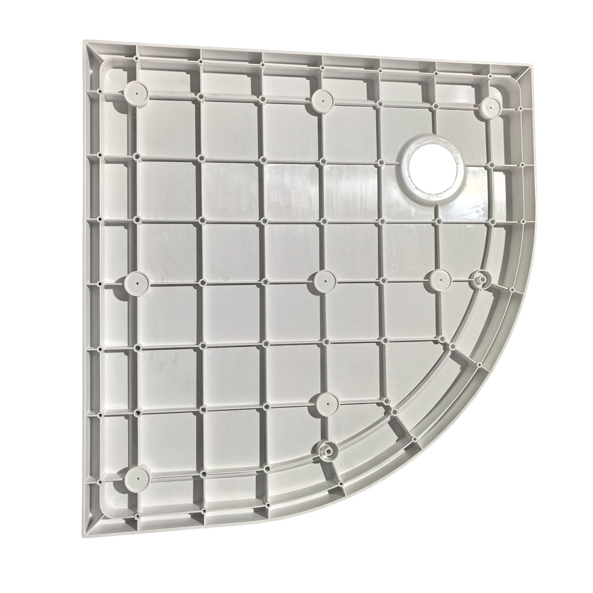 Gloss White 800 x 800 mm Quadrant SMC Shower Tray With Waste