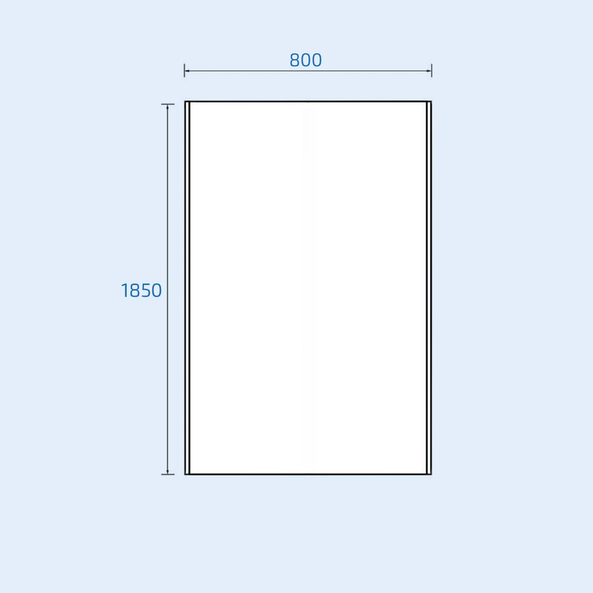 Chrome Framed 1100mm Shower Slider Door With 800mm Frameless Side Panel