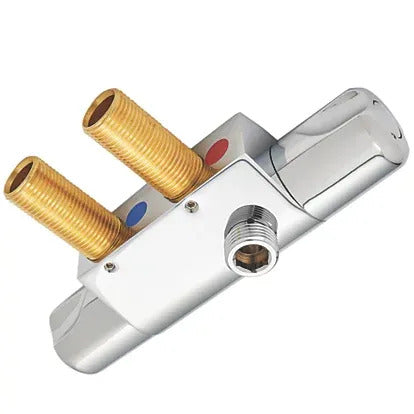 Modern Vertical Chrome Exposed Thermostatic Shower Mixer Bar Valve