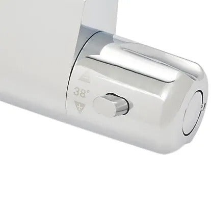 Modern Vertical Chrome Exposed Thermostatic Shower Mixer Bar Valve
