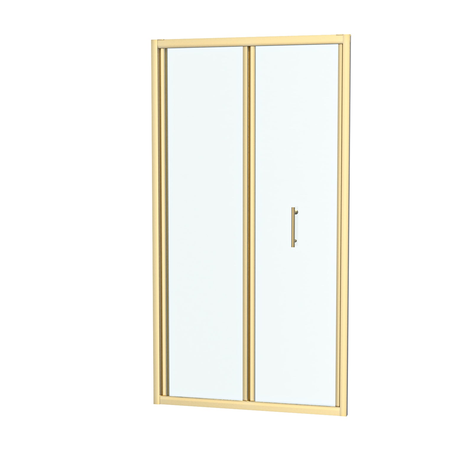 1000mm Brushed Brass Bi-fold Shower Door Tempered Glass