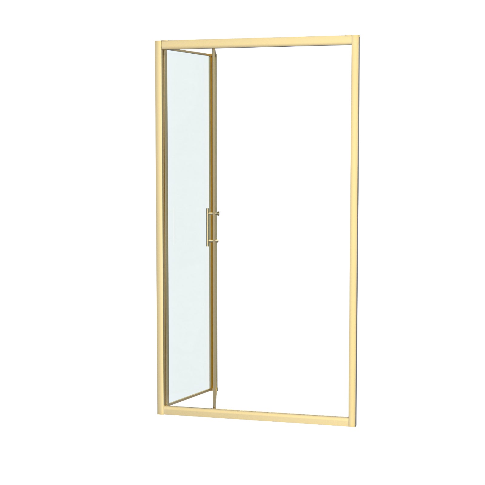 1000mm Brushed Brass Bi-fold Shower Door Tempered Glass
