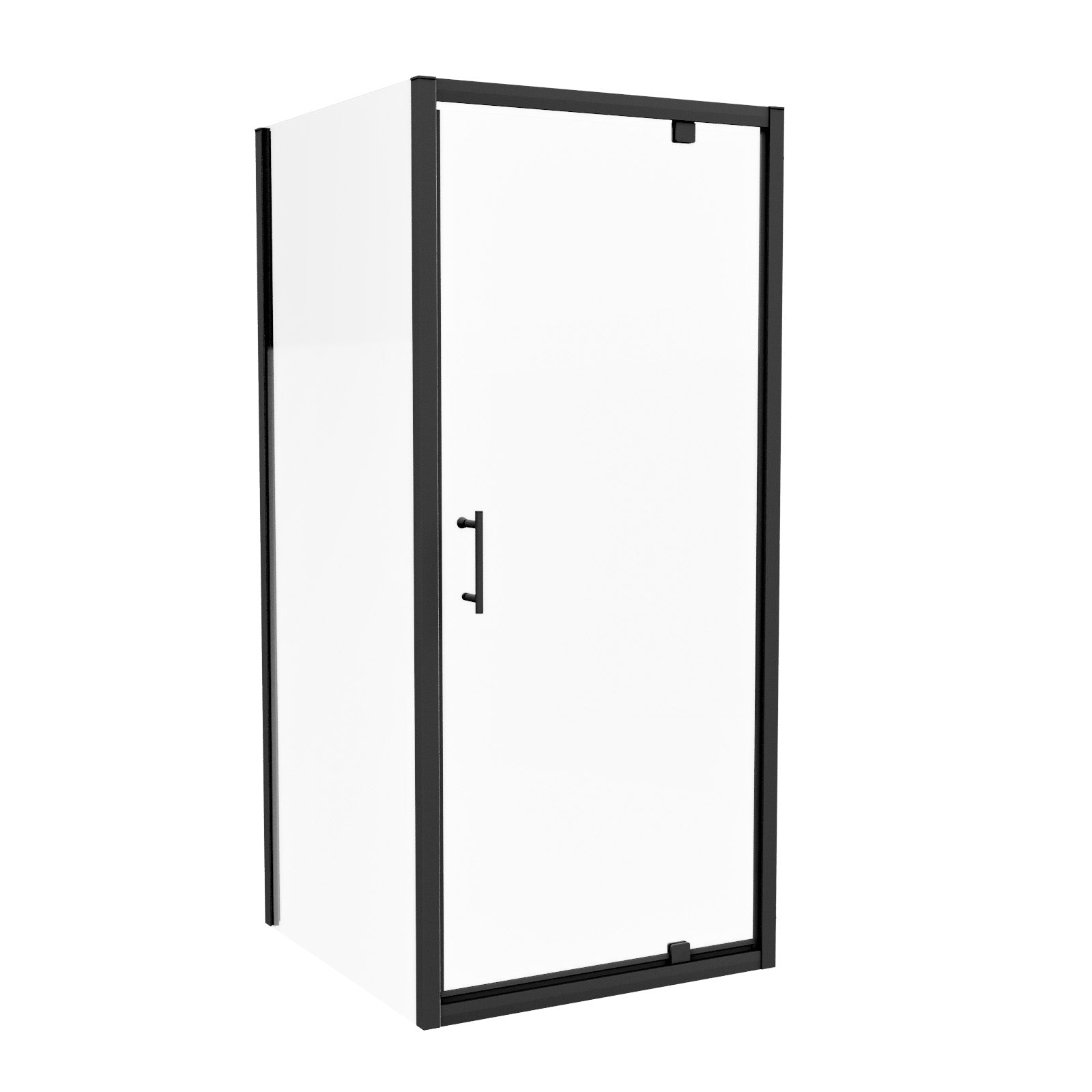 Jupiter Black 800 x 800mm Pivot Door Shower Enclosure & Side Panel