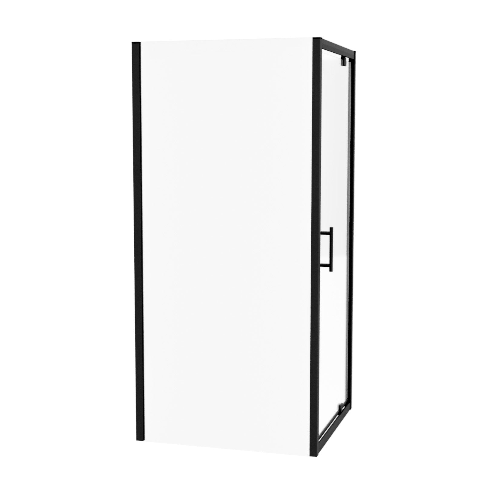 Jupiter Black 900 x 800mm Pivot Door Shower Enclosure & Side Panel